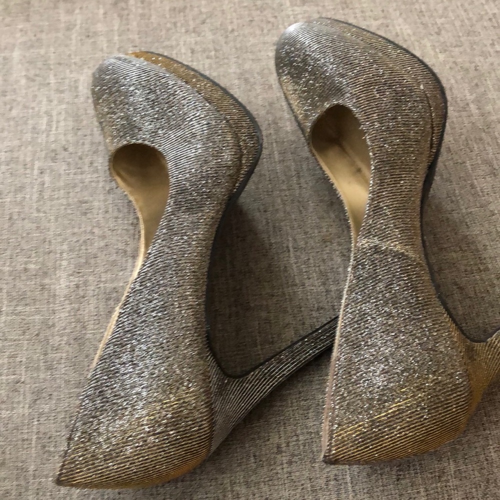 Fiona Women’s Gold/Silver Heels - Picture 3 of 6